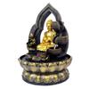 VINTORKY 110v Buddha Tabletop Water Fountain Resin Decor with Soothing Water Flow Led Lights and Unique Zen Design for Relaxation and Garden Aesthetics view 1
