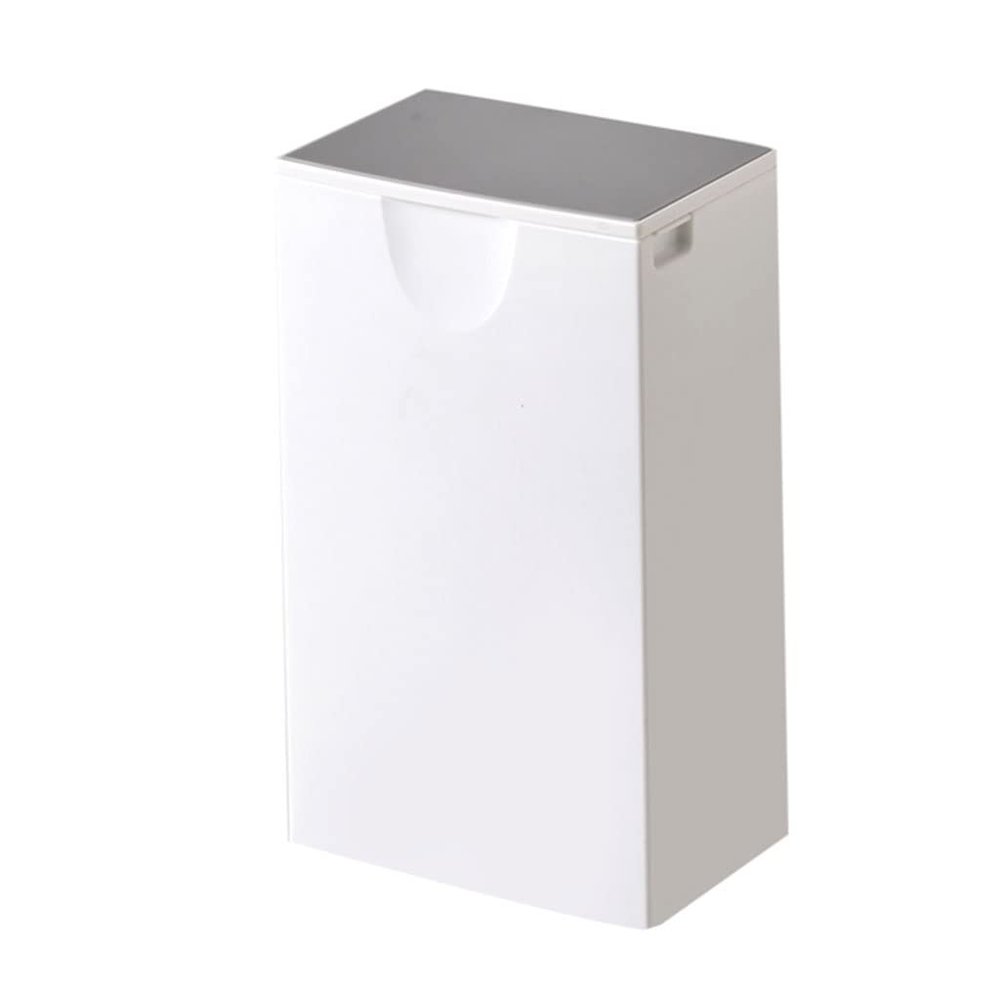 GERRIT Simple Mini Trash can Rectangular Plastic Waste Basket with lid Small Trash Recycling bin Desktop Garbage can Kitchen Bedroom Practical