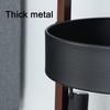 Indoor Umbrella Holder with Hooks Modern Round Thick Umbrella Stand Great for Umbrella Bucket for Front Door Entryway Hotel/Black+Bronze/33X33X69Cm view 4