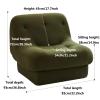 ESRADA Modern Style Corduroy Accent Chair Single Sofa for Living Room, Bedroom Oversized Armless Chair Grey view 2