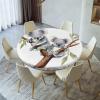Barsada Bear Grey Print Tablecloth Round Elastic, Elastic Stain Resistant Waterproof Table Cover, Suitable for Most Home Decor Fit for 48"" Table, GQ-SBZB-2401lIX1556-D140 view 2