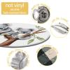 Barsada Bear Grey Print Tablecloth Round Elastic, Elastic Stain Resistant Waterproof Table Cover, Suitable for Most Home Decor Fit for 48"" Table, GQ-SBZB-2401lIX1556-D140 view 3