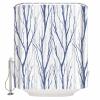 ZOE STORE Shower Curtains for Bathroom Accessories, Blue Branches Polyester Fabric Bathtub Curtain with 12 Hooks, Contemporary Abstract Silhouette Waterproof Shower Curtains 54 x 78 Inches view 2
