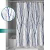 ZOE STORE Shower Curtains for Bathroom Accessories, Blue Branches Polyester Fabric Bathtub Curtain with 12 Hooks, Contemporary Abstract Silhouette Waterproof Shower Curtains 54 x 78 Inches view 4