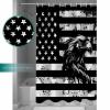 ZOE STORE Shower Curtains for Bathroom Accessories, Black Eagle 4th of July Polyester Fabric Bathtub Curtain with 12 Hooks, Independence Day American Flag Waterproof Shower Curtains 72 x 78 Inches view 4