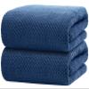 HOMEXCEL Bath Towels Pack of 2, (27 x 54 Inches) Microfiber Ultra Soft Highly Absorbent Bath Towel Set, Lightweight and Quick Drying Towels for Body, Sport, Yoga, SPA, Fitness, Blue view 1