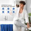 HOMEXCEL Bath Towels Pack of 2, (27 x 54 Inches) Microfiber Ultra Soft Highly Absorbent Bath Towel Set, Lightweight and Quick Drying Towels for Body, Sport, Yoga, SPA, Fitness, Blue view 3