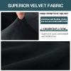 Sofa Seat Cushion Covers Velvet, Sofa Cushion Slipcovers Replacement, Couch Cushion Covers Thick Stretch for Individual Cushions Furniture Pector (Black,1-Seater (1 PC)) view 3