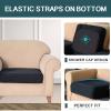 Sofa Seat Cushion Covers Velvet, Sofa Cushion Slipcovers Replacement, Couch Cushion Covers Thick Stretch for Individual Cushions Furniture Pector (Black,1-Seater (1 PC)) view 4