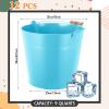 Didaey 12 Pcs 9 Quart Large Galvanized Metal Buckets with Handle Inch Heavy Duty Stainless Steel Pails Round Pail for Party Wedding, Crafts, Utensils, Table Centerpieces (Multicolor) view 2