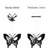 CREATCABIN Moth Metal Wall Decor Black Skull Metal Wall Art Hanging Ornament Iron Butterfly Wall Decoration Sculpture Butterfly Boho Home Decor for Modern Farmhouse Rustic Home Bathroom 8 x 6.3Inch view 3