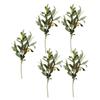 Ciieeo 5pcs Artificial Olive Branches Faux Plants for Wedding Decor Natural Looking Greenery Stems for Home Living Room Table Centerpieces -Friendly Beautiful Simulation view 1