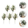 Ciieeo 5pcs Artificial Olive Branches Faux Plants for Wedding Decor Natural Looking Greenery Stems for Home Living Room Table Centerpieces -Friendly Beautiful Simulation view 3