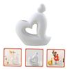 Amosfun Heart Shape Ceramic Vase Elegant Flower Arrangement Container Home Decor Pot view 4