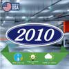 2017 Oval Year Model Stickers for Car Dealerships  White on Navy Blue Vinyl Windshield Decals  14"  5-1/2" Weatherproof Removable Car Window Stickers  Auto Lot Window Signs  Pack of 48 view 2