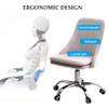 Home Velvet Office Chair, Ergonomic Mid-Back Computer Desk Chair 360 Degree Swivel, Adjustable Leisure Chair for Home Office Living Room (Grey), Pink view 4