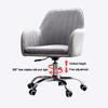 Mid Back Office Chair Ergonomic Swivel Chair Computer Chair with Velvet Upholstered, Adjustable Height Task Chair, 150kg Weight Capacity (Yellow), Dark Gray view 4