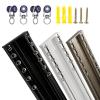Aluminium Curtain Rail Ceiling Track Heavy Duty Double Conjoined Curtain Track Set Ceiling Mount For Office Home Bathroom Hospital Curtain Track System Shower Window Curtain ( Color : Champagne , Size view 1