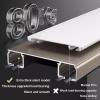 Aluminium Curtain Rail Ceiling Track Heavy Duty Double Conjoined Curtain Track Set Ceiling Mount For Office Home Bathroom Hospital Curtain Track System Shower Window Curtain ( Color : Champagne , Size view 2