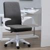 High-Back Office Chair Computer Desk Chair - Ergonomic Upholstered Cushion 360 Swivel Chair Lumbar Support & Flip Up Armrests, Seat Height: 45-52cm (Blue) view 2
