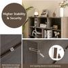 LDAILY 8 Cube Low Bookcase, 3 Shelf Horizontal Bookshelf, 3-Tier Storage Cabinet with Anti-Tipping Device, Modern Storage Shelves for Living Room, Classroom, Kids Room, Office (Gray) view 4