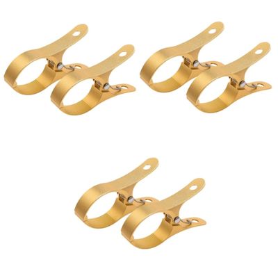 Holibanna 6pcs Heavy Duty Aluminum Alloy Quilt Clamps Windproof Clothes Drying Clips for Dorm