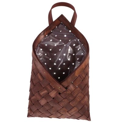 PRETYZOOM 5pcs Hanging Pockets Woven Storage Container Wall Hanging Basket for Home