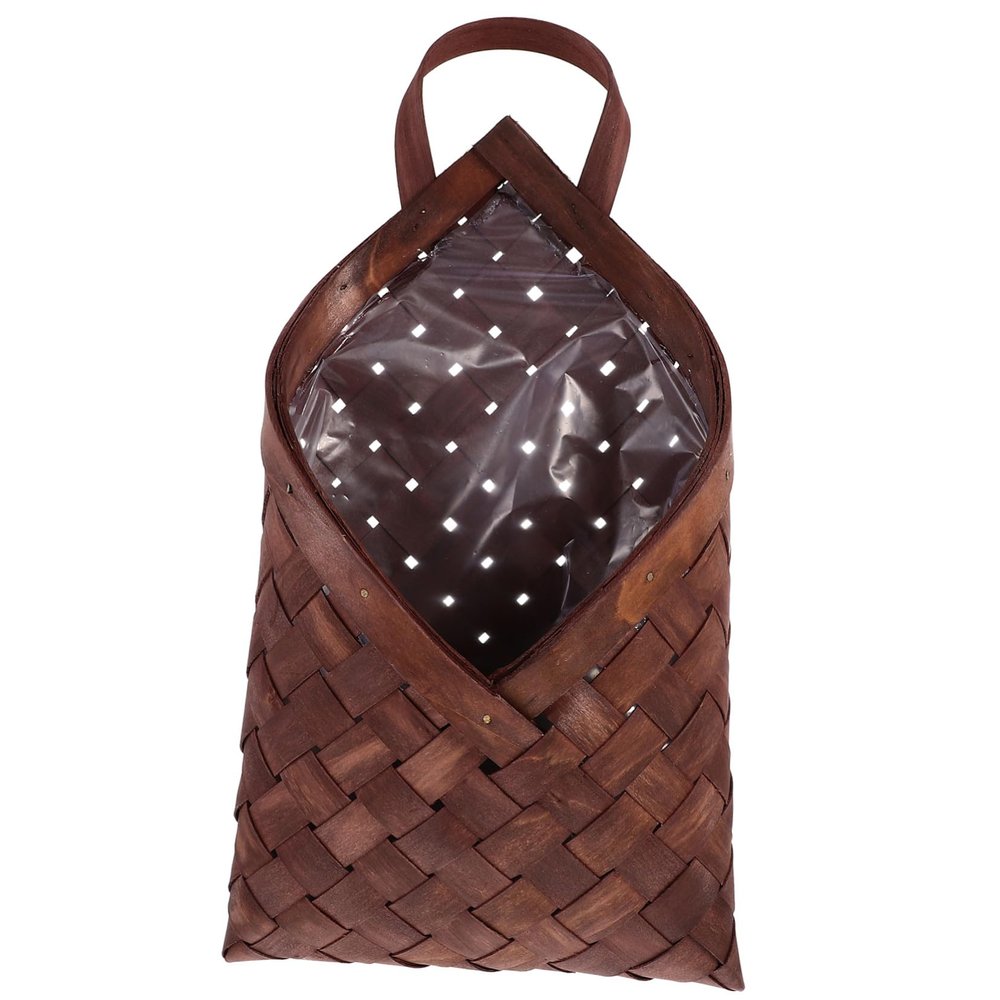 PRETYZOOM 5pcs Hanging Pockets Woven Storage Container Wall Hanging Basket for Home