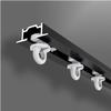12m/39.3ft Metal Built-in Aluminum Curtain Track, Ceiling Mount, Commercial Hidden Privacy Room Divider Rod for Hospital, Heavy Duty Curtain Rail System,Black view 1