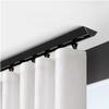 HomeLoft Basics 20ft/609.6cm Curtain Track Room Divider Rod Ceiling Mount, Cuttable Metal Curtain Rail System for Cinema Theater/Privacy Partition,Black view 1
