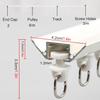 HomeLoft Basics 20ft/609.6cm Curtain Track Room Divider Rod Ceiling Mount, Cuttable Metal Curtain Rail System for Cinema Theater/Privacy Partition,Black view 2