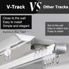 HomeLoft Basics 20ft/609.6cm Curtain Track Room Divider Rod Ceiling Mount, Cuttable Metal Curtain Rail System for Cinema Theater/Privacy Partition,Black view 3