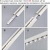 HomeLoft Basics 20ft/609.6cm Curtain Track Room Divider Rod Ceiling Mount, Cuttable Metal Curtain Rail System for Cinema Theater/Privacy Partition,Black view 4