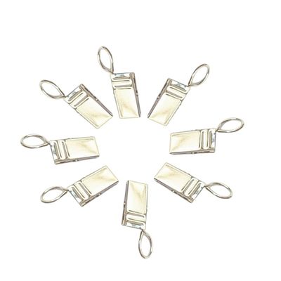 Amosfun 88pcs Metal Drapery Ring Hooks Rustproof Clip Rings for Rv Curtains Strong Clip for Small Tabs Easy to Install Use