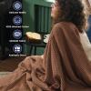 PHF Pre-Washed Cotton Waffle Weave Blanket Throw Size for Couch Bed,Snag Proof Spring Summer Lightweight Breathable,Oeko-TEX Certified,Machine Washable, Home Decor GiftCappuccino view 2
