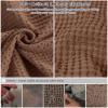 PHF Pre-Washed Cotton Waffle Weave Blanket Throw Size for Couch Bed,Snag Proof Spring Summer Lightweight Breathable,Oeko-TEX Certified,Machine Washable, Home Decor GiftCappuccino view 4