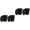 PRETYZOOM 4pcs Small Galvanized Trash Can Lid Wastebasket for Indoor Plants Nursery Pot Storage Bin view 1