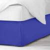Twin Size Bed Skirt Royal Blue Luxurious 600 Thread Count Box Pleated Bed Skirt with 14" Drop Length - Crafted from Pure Cotton, Split Corner Design, view 1
