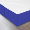 Twin Size Bed Skirt Royal Blue Luxurious 600 Thread Count Box Pleated Bed Skirt with 14" Drop Length - Crafted from Pure Cotton, Split Corner Design, view 2