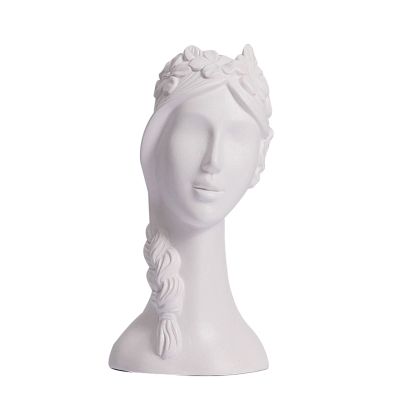 Female Face Vase,Human Body Ceramic Vase,Creative Elegant Woman Arrangement Flower Vase, Abstract Figure Flower Arrangement Ornaments for Home Office Living Room Wedding and