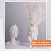Female Face Vase,Human Body Ceramic Vase,Creative Elegant Woman Arrangement Flower Vase, Abstract Figure Flower Arrangement Ornaments for Home Office Living Room Wedding and view 4