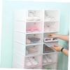 Ciieeo 6pcs Stackable Shoe Racks Plastic Shoes Storage Boxes Organizer for Closet Storage Container Organize Easily view 4