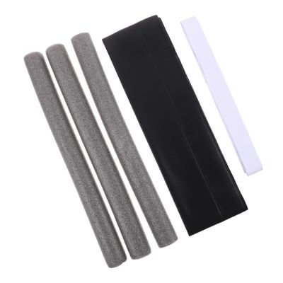 LIFKOME Door Draft Blocker Adhesive Draft Excluder Black Single Sided Cuttable for Sliding Glass Doors Practical Design