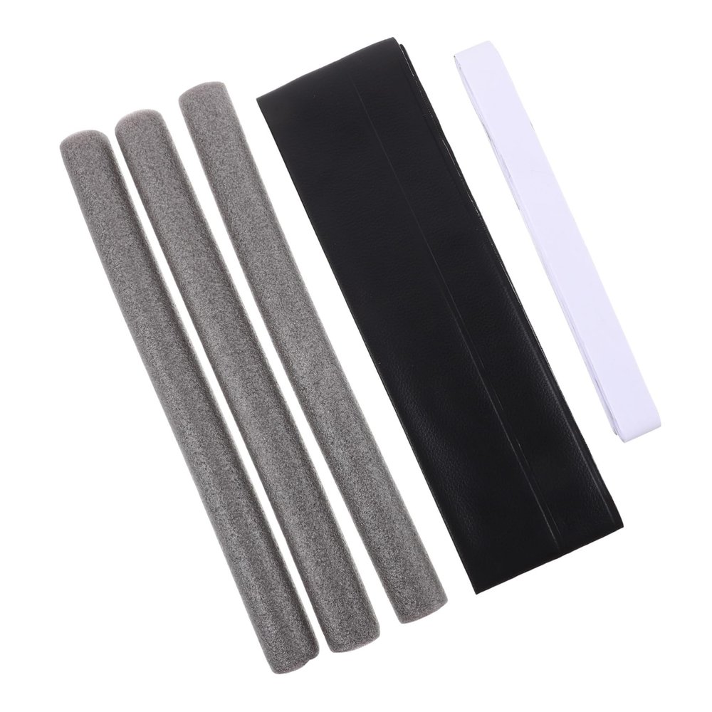 LIFKOME Door Draft Blocker Adhesive Draft Excluder Black Single Sided Cuttable for Sliding Glass Doors Practical Design