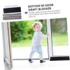 LIFKOME Door Draft Blocker Adhesive Draft Excluder Black Single Sided Cuttable for Sliding Glass Doors Practical Design view 3