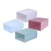 Ciieeo 4pcs Plastic Shoe Boxes Thick Strong Drawer Design Clamshell Lid Space Saving Storage view 1