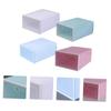 Ciieeo 4pcs Plastic Shoe Boxes Thick Strong Drawer Design Clamshell Lid Space Saving Storage view 3
