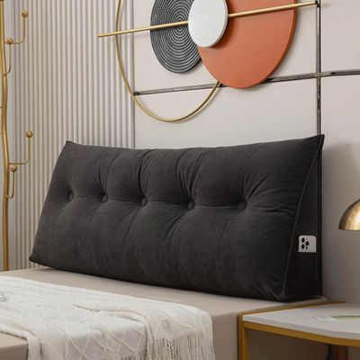 MGEMJMJ Large Bed Wedge Headboard Pillow Wall Pillow Large Daybed Pillows Reading Backrest Lumbar Pad Removable Cushion(Size:80x50x20cm,Color:B)