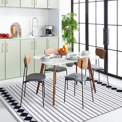SAFAVIEH Montauk Collection Runner Rug - 9' Runner, Black & Ivory, Bohemian Design, Ideal for High Traffic Areas in Hallway, Bathroom & Kitchen (MTK708Z-29)