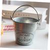 Amosfun Creative Vintage Iron Flower Bucket for Home Decoration Antique Finish Dry Flower Holder for Balcony Office Garden More view 3